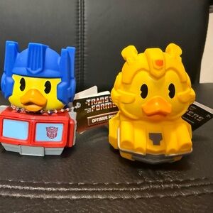 Transformers Rubbed Ducks - Optimus Prime and Bumblebee NWT